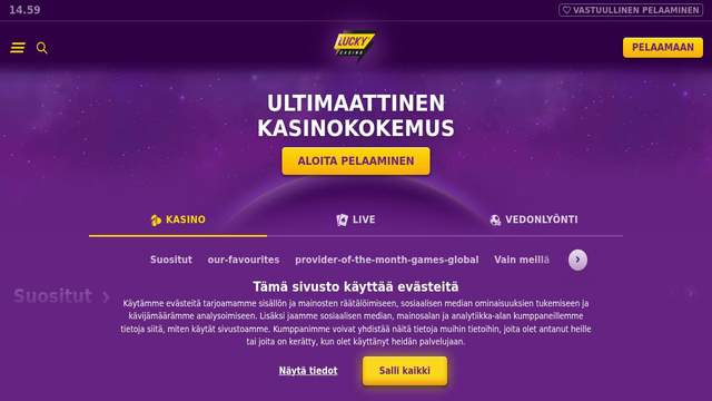 LuckyCasino casino screenshot